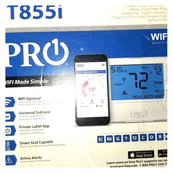 T855i Professional Home WiFi Thermostat - Picture 1 of 3